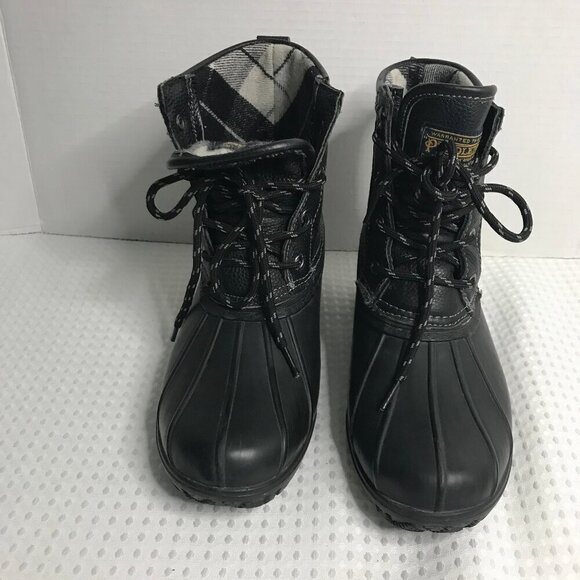 PENDLETON UNISEX INSULATED LEATHER RUBBER DUCK BOOT SIZE 6 [WOMENS SIZE 8] - Picture 1 of 10